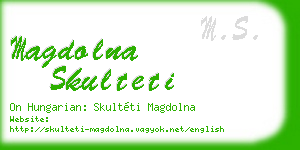 magdolna skulteti business card