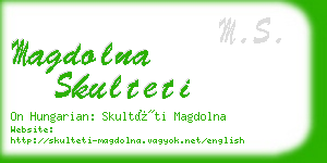 magdolna skulteti business card